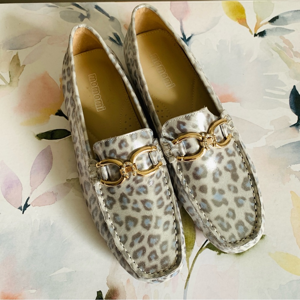 NEW Women’s Loafers - Leopard Print with Gold Accents